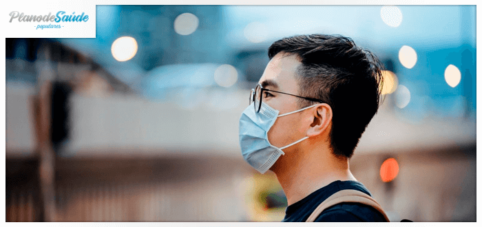 Homem de máscara - coronavírus